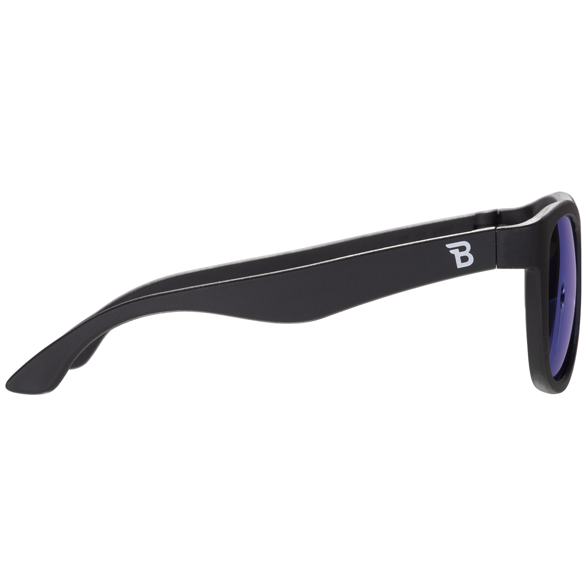 Jet Black Polarized Navigator | Cobalt Mirrored Lens: Ages 3-5