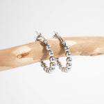 18K Gold PVD Stainless Steel Circle Ball Hoop Earrings : Gold