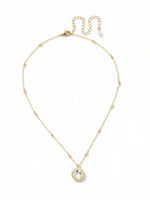 Cushion-Cut Pendant Necklace - NDS50BGCRY: Clear