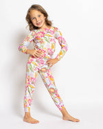 Kid's Summer Bouquet Long Sleeve Pajamas   Pink/Blue/Multi   -Asst.: 6
