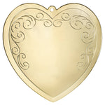 Gold Metal Heart Ornament
