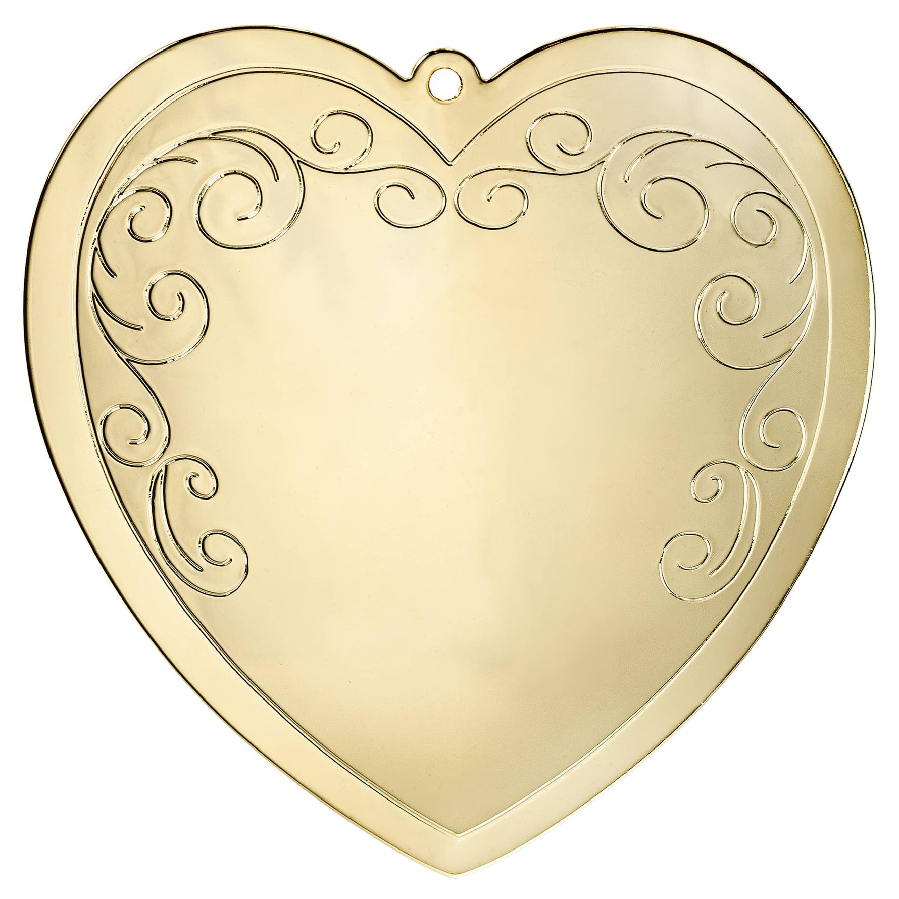 Gold Metal Heart Ornament