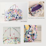 Floral Weekender Duffel Bag Hydrangea Horizon