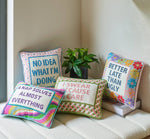 I Swear Because I Care Embroidered Pillow
