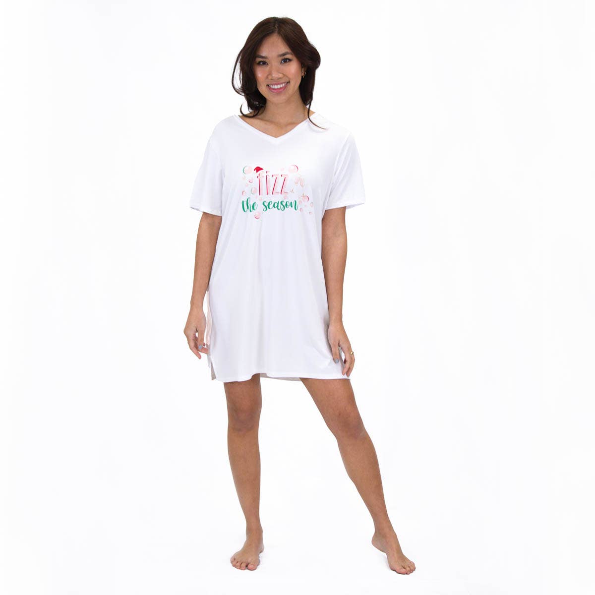 Fizz The Season Sleep Shirt   White/Multi   -Asst.: XSmall