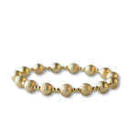 Lenny & Eva - Gold Beaded Bracelet: Duo Mixed Metals