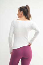 Barely There Boat Neck Micro-Ribbed Top: BASIC WHITE