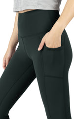 90 Degree by Reflex - Women's Side Pocket Ankle Leggings: RICH PINE