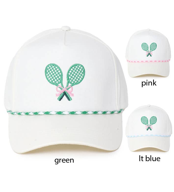 TENNIS BOWS Canvas 5 Panels Hat: Green