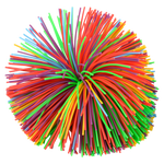 3.5" RAINBOW STRINGY BALL