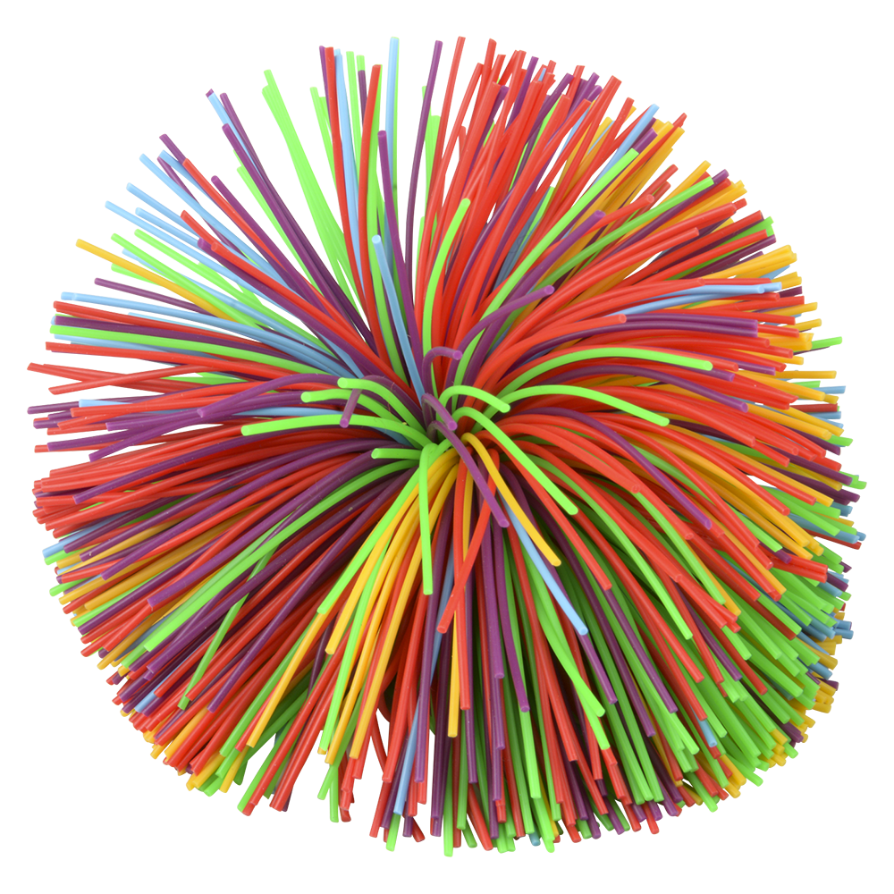 3.5" RAINBOW STRINGY BALL