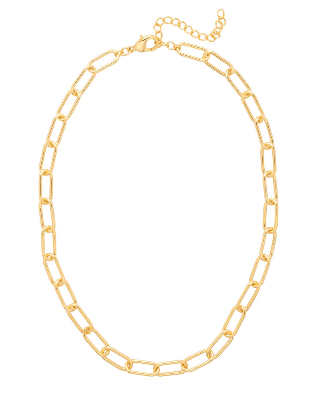 Sorrelli 10K Gold Plated Chunky Paperclip Tennis Necklace, 16-20in: Metallic