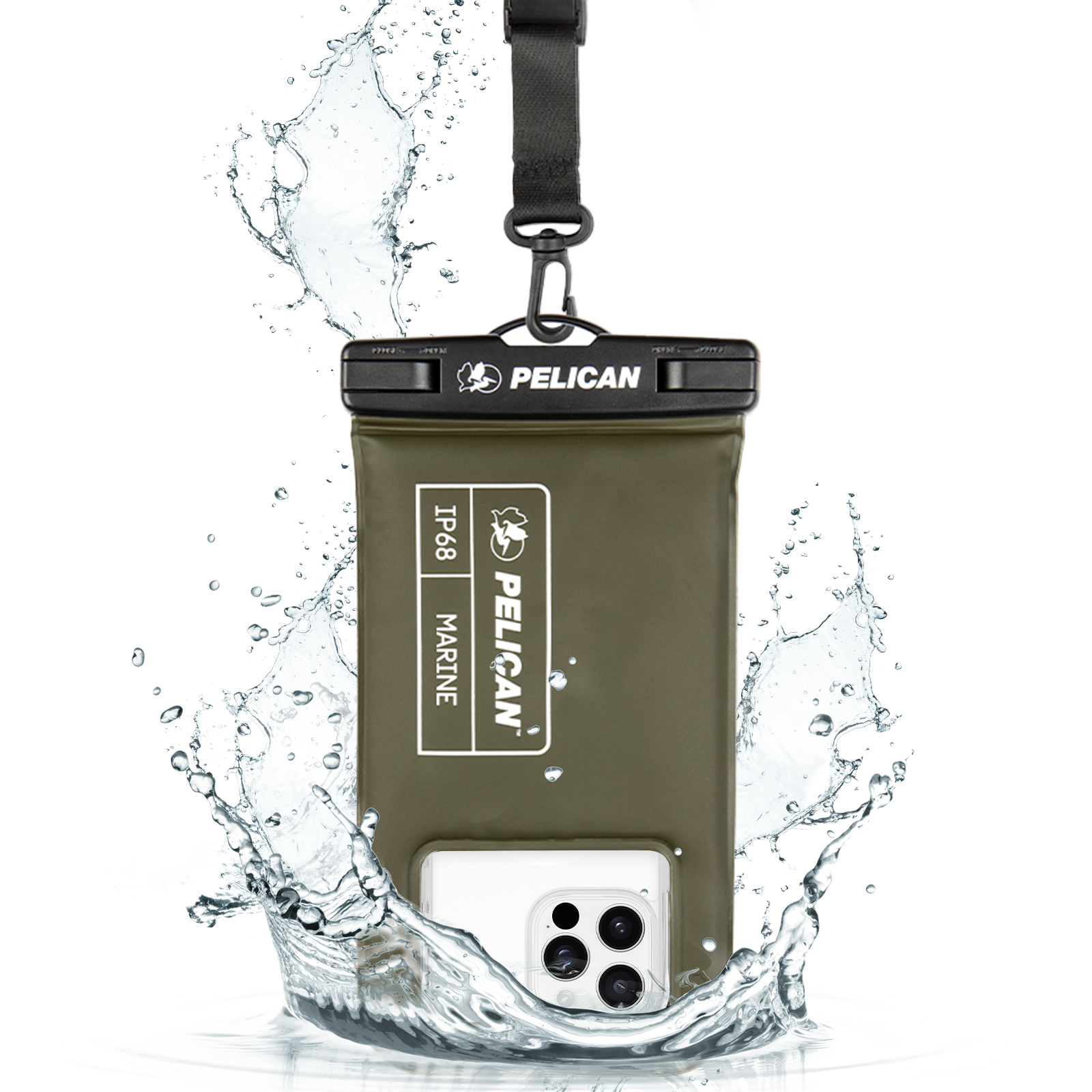 Pelican Marine Waterproof Floating Phone Pouch: Stealth Black