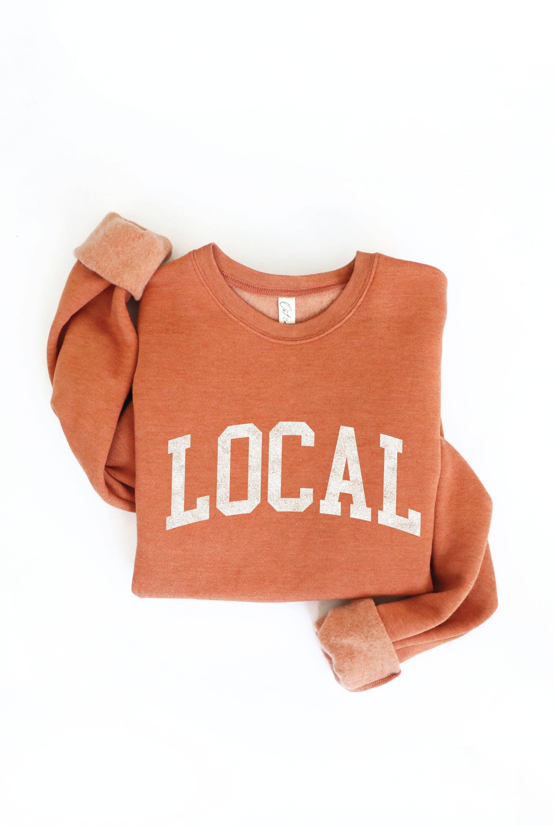 LOCAL graphic sweatshirt: VINTAGE WHITE LONG SLEEVE / M