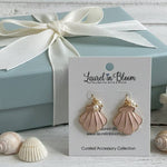 Seaside Siren Shell Drops: Teal