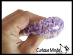 1 Pack of 3 Stress Balls -Small Amazing 1.5" Confetti Bead