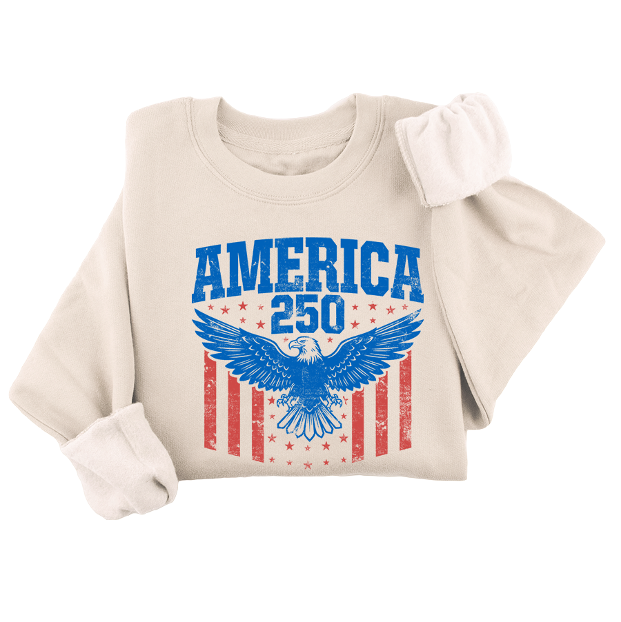 America 250 - Eagle Crewneck -: Heather Dust / XL