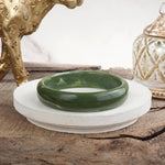 Marbled Muse – Rounded Acrylic Bangles: Olive green