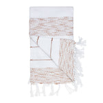 Tylanne 50x70" Indoor/Outdoor Recycled Woven Throw Blanket: Tidal Teal