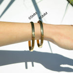 18K Gold PVD Coated Engravable Stainless Steel Bangle: 60mm