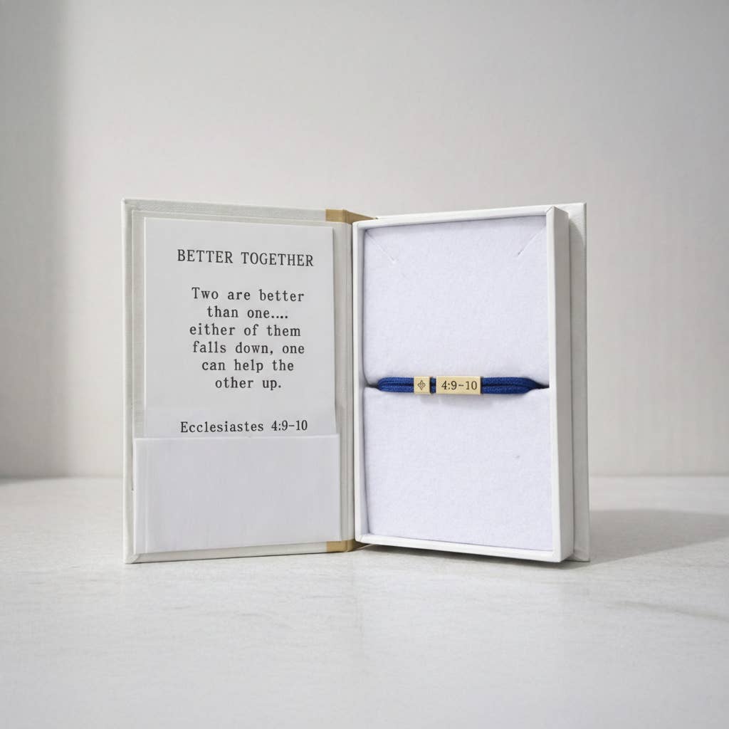 Sentiment Cord Bracelet-Ecclesiastes 4: 9-10