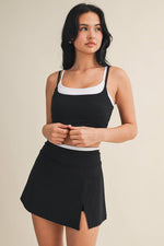 Double Layered Tank Top: Hot Pink Combo / S