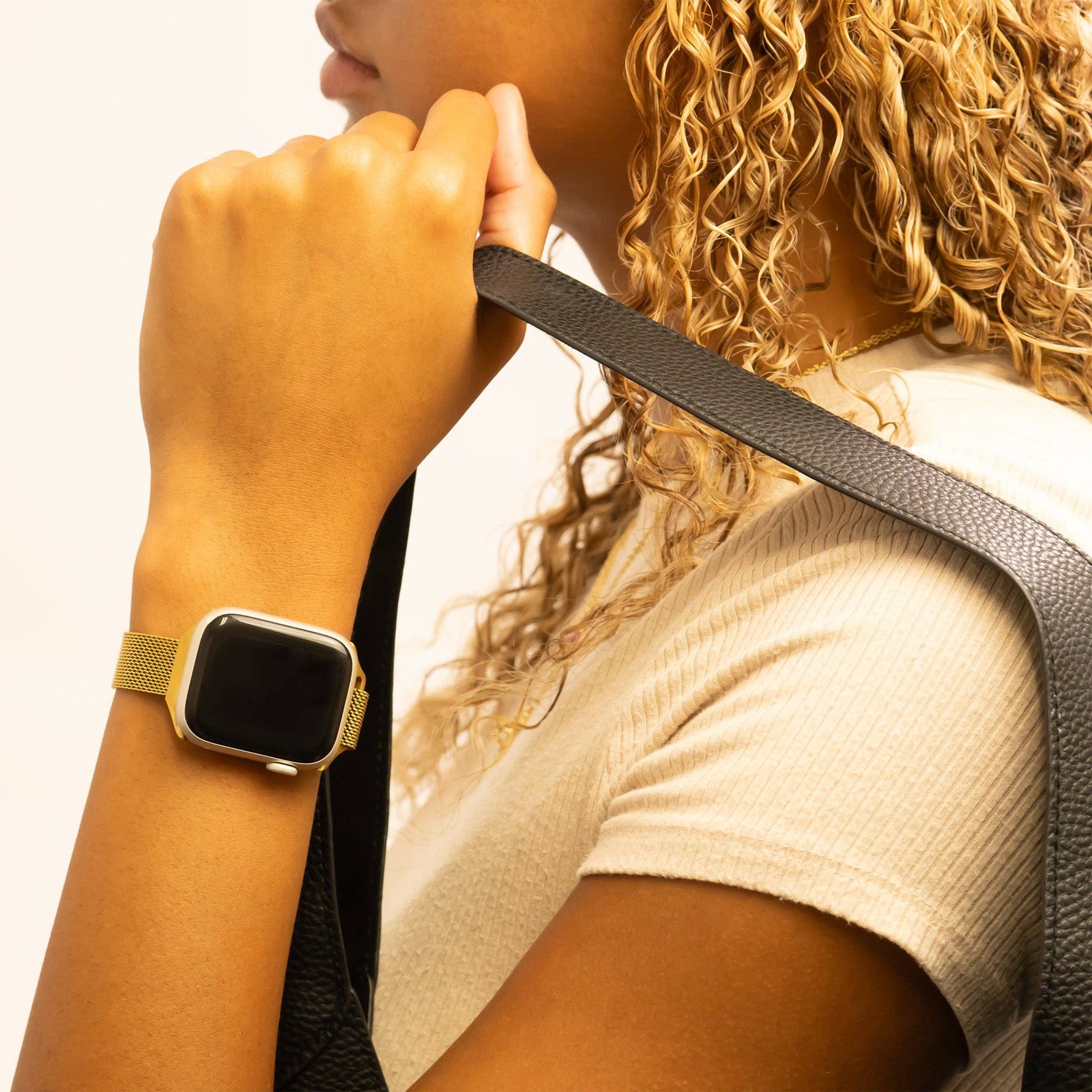 Stainless Steel Adjustable Mesh Smart Watch Band