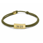 Sentiment Cord Bracelet-Proverbs 31:25