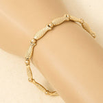 Gold Fish And Ball Bead Elastic Bracelet