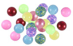 Assorted Mini Stress Balls - 5 Different Styles  - Doh, Glow