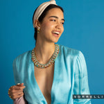 Dani Studded Hoop Earrings - Clear