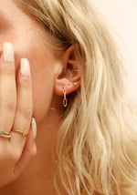 Stainless Steel Paperclip Earrings: Gold