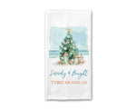 Fort Walton Beach, Florida Sandy & Bright Beach Christmas Towel
