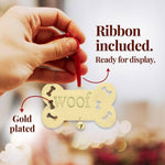 Woof Dog Bone Ornament with Bell