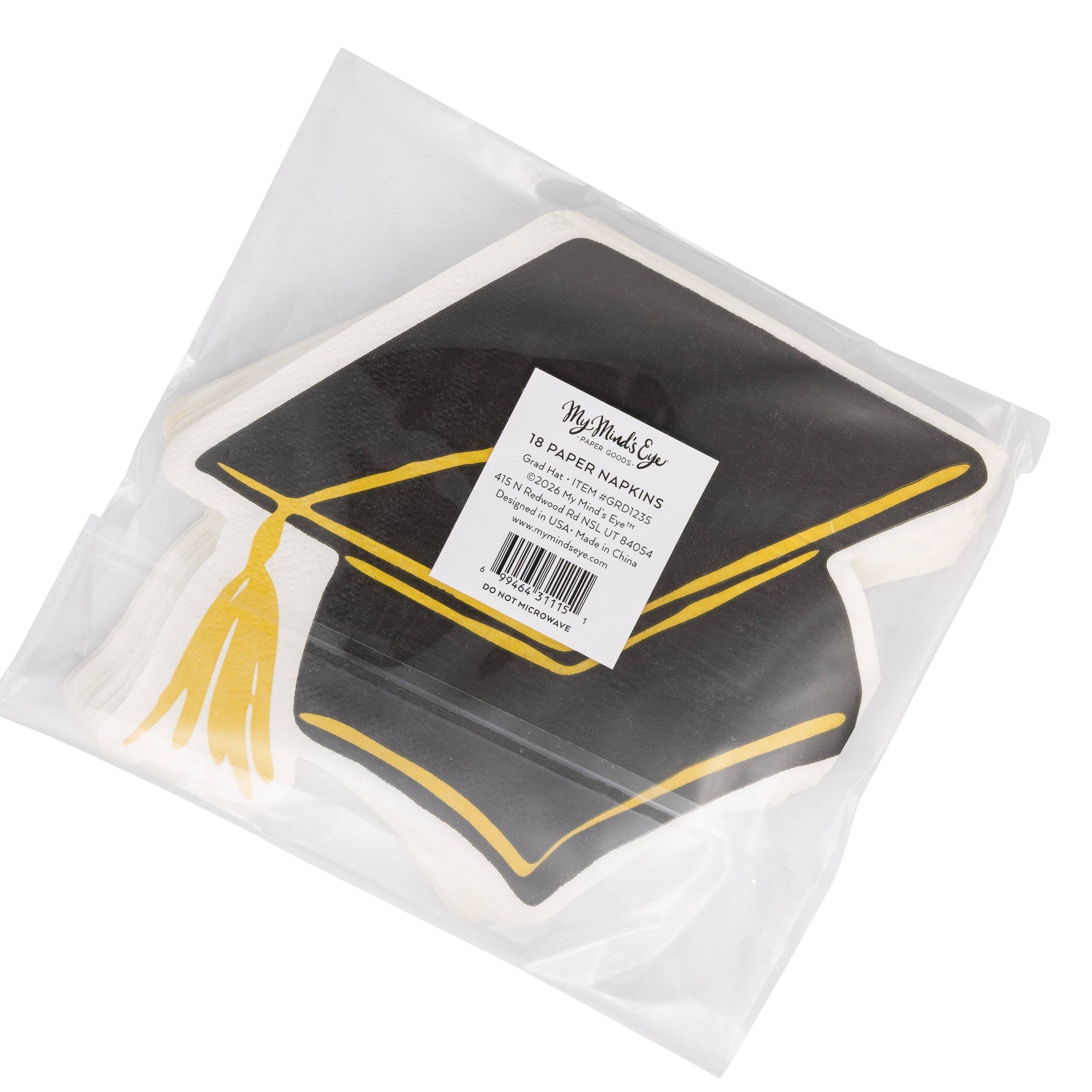 GRD1235 - Grad Hat Shaped Napkin Cocktail