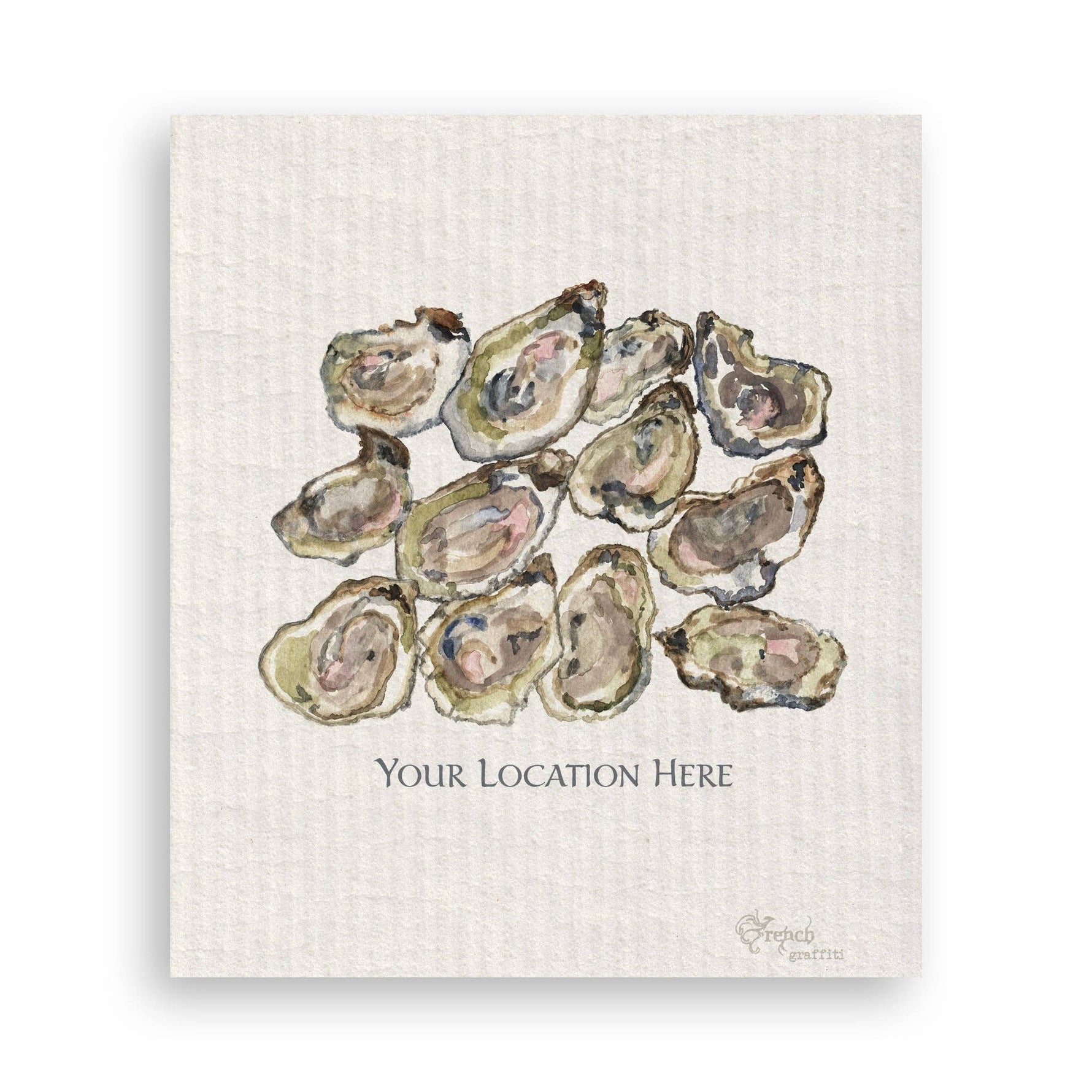 A Dozen Oysters with Location: Dishtowel / -