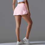 Women's Athletic Faux two-piece Quick-Dry Tennis Skirt: Navy / S