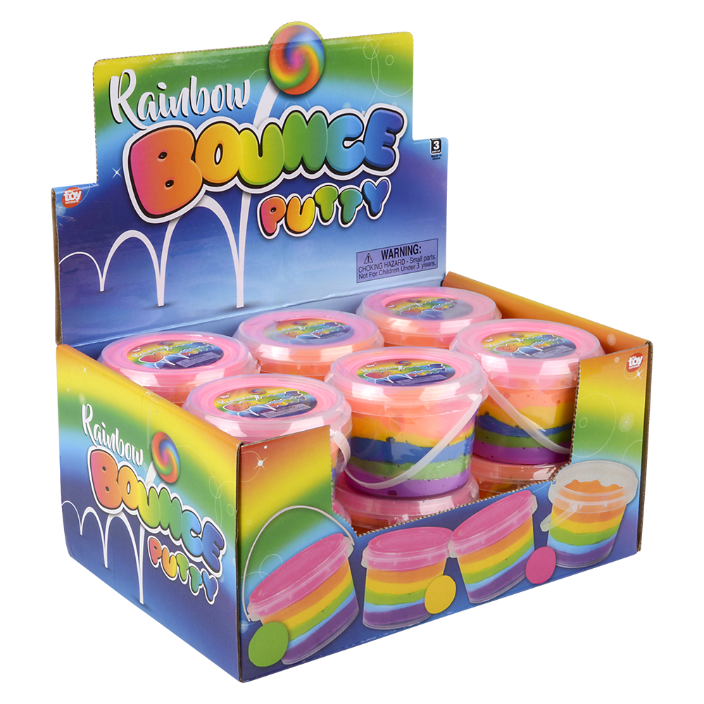4" RAINBOW BOUNCING PUTTY