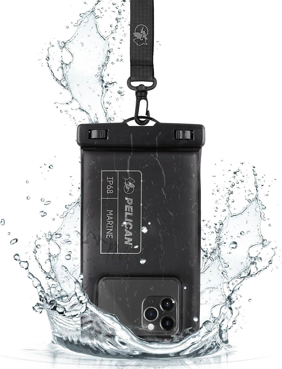 Pelican Marine Waterproof Floating Phone Pouch: Stealth Black