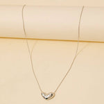 Bubble Heart Pendant Necklace: Gold