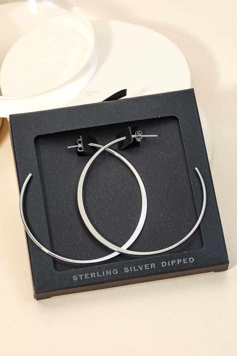 Secret Box Textured Hoop Gold Earrings