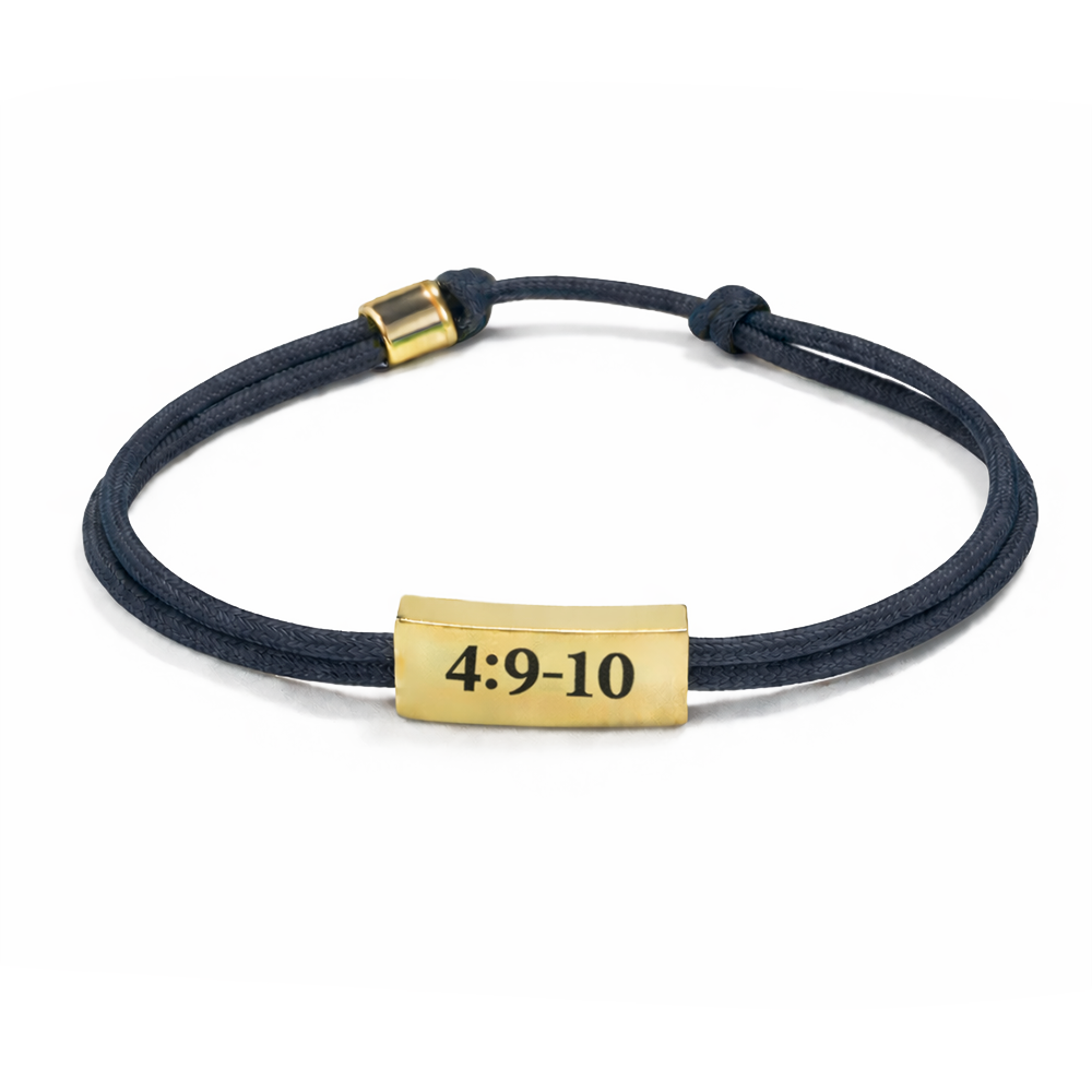 Sentiment Cord Bracelet-Ecclesiastes 4: 9-10