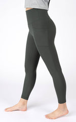 90 Degree by Reflex - Women's Side Pocket Ankle Leggings: Black