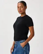 EMERALD COLLECTION "Florida" Mongolian Cashmere Short Sleeve in Black - Size XL