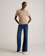 EMERALD COLLECTION "Florida" Mongolian Cashmere Short Sleeve in Tan - Size XL