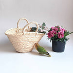 Straw Bag / Flowers Girl Basket Rustic / Small Flower Girl
