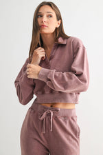 Highland Jacquard Collar Pullover: ROSE TAUPE