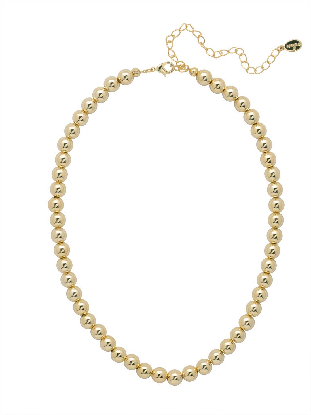 Sorrelli 10K Gold Plated Metal Beaded Tennis Necklace, 16-20in: Metallic