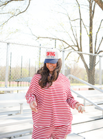 Swing Batter Batter - Navy Pinstripe Trucker Hat
