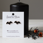 Golden Gaze Bat Earrings